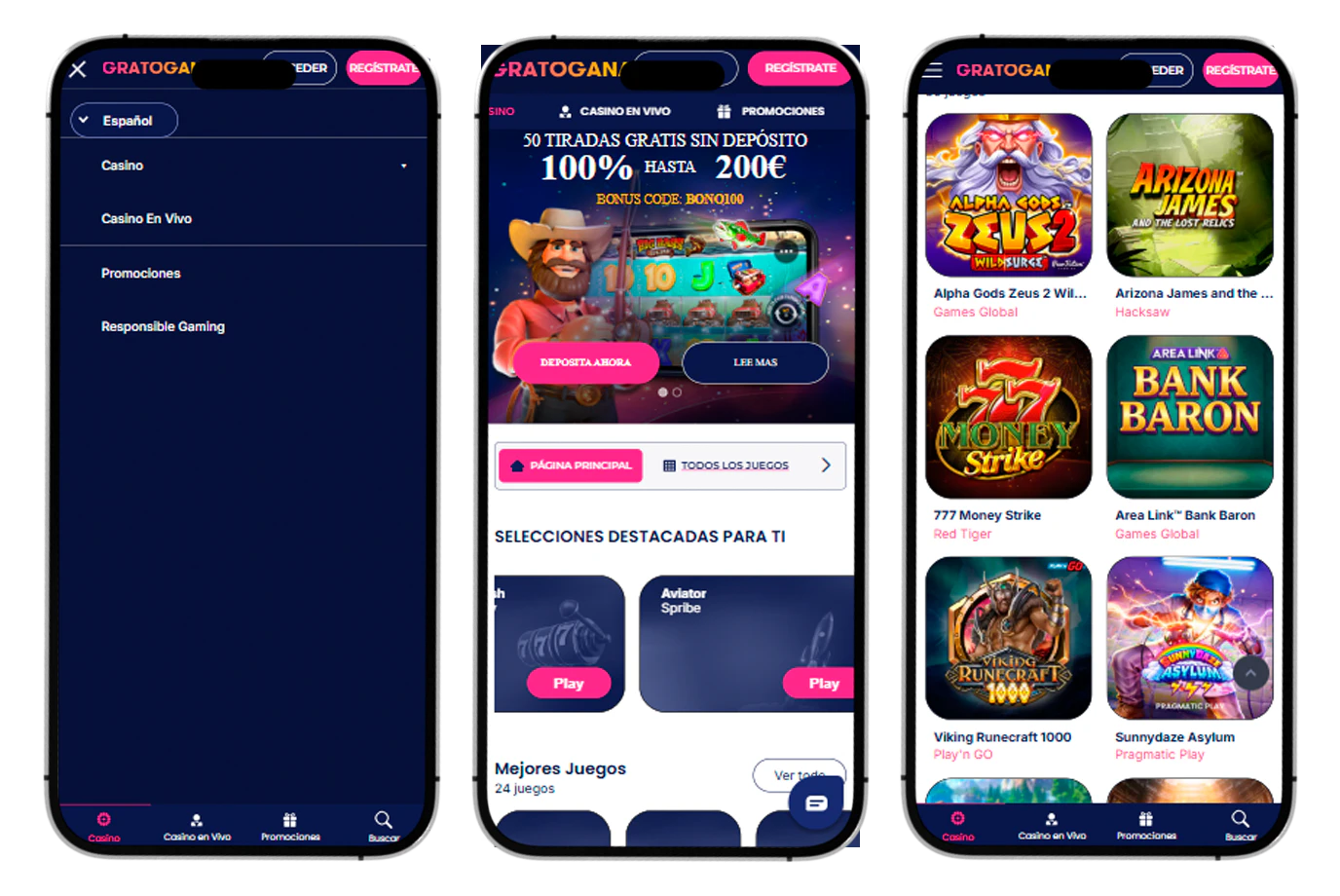 Experiencia de GratoGana Casino optimizada para smartphones y dispositivos móviles